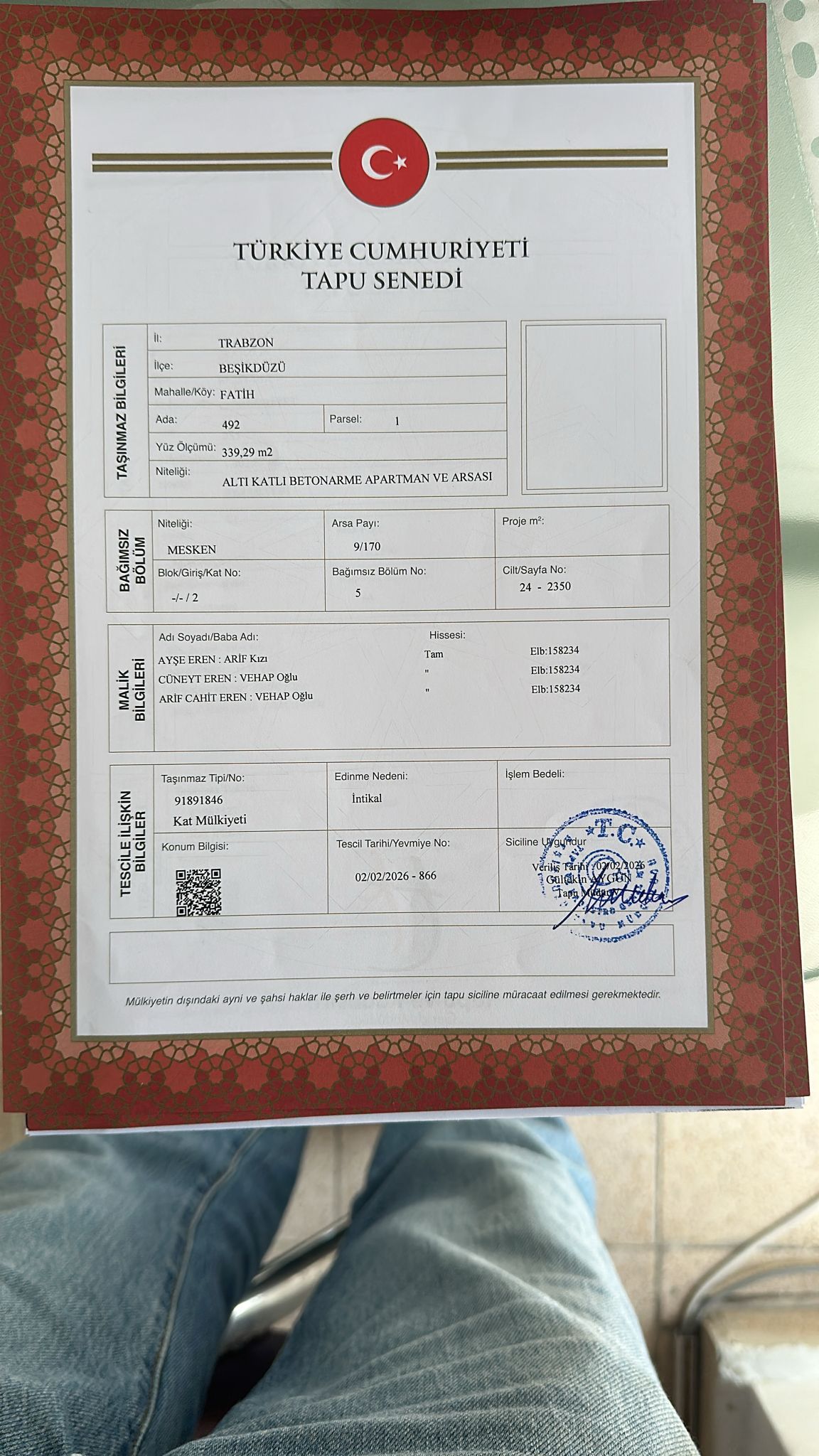 MABEL'DEN FATİH CAMİ KARŞISI SATILIK DOĞALGAZLI 3+1 DAİRE
